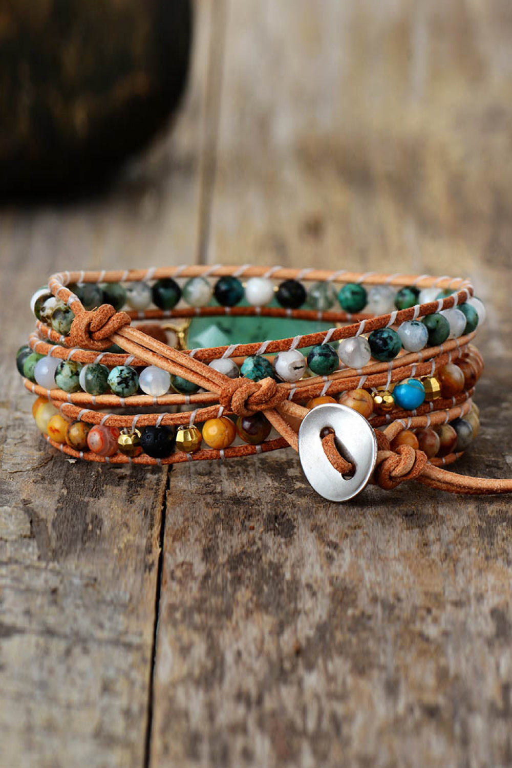 Natural Stone & Agate Layered Bracelet king-general-store-5710.myshopify.com