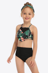 Botanical Print Ruffled Two-Piece Swim Set king-general-store-5710.myshopify.com