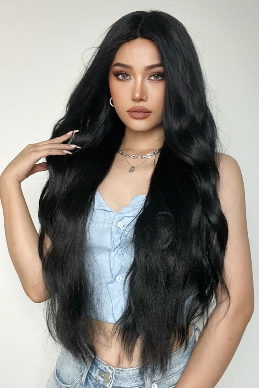 Full Machine Long Wave Synthetic Wigs 28'' king-general-store-5710.myshopify.com