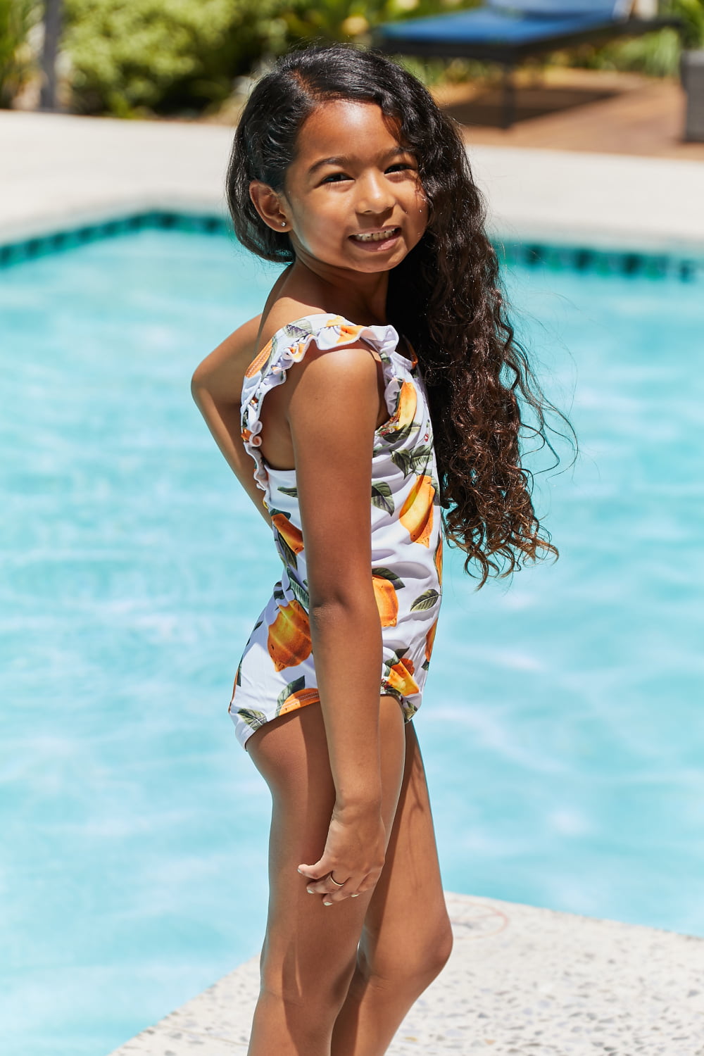 Marina West Swim Float On Ruffled One-Piece in Citrus Orange king-general-store-5710.myshopify.com