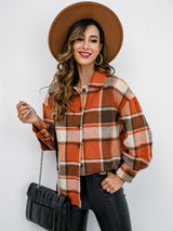 Plaid Button-Down Jacket king-general-store-5710.myshopify.com