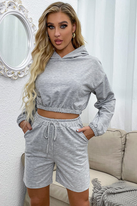 Crop Hoodie and Shorts Set king-general-store-5710.myshopify.com