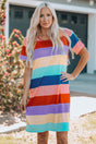 Women Color Block Side Slit Mini Dress king-general-store-5710.myshopify.com