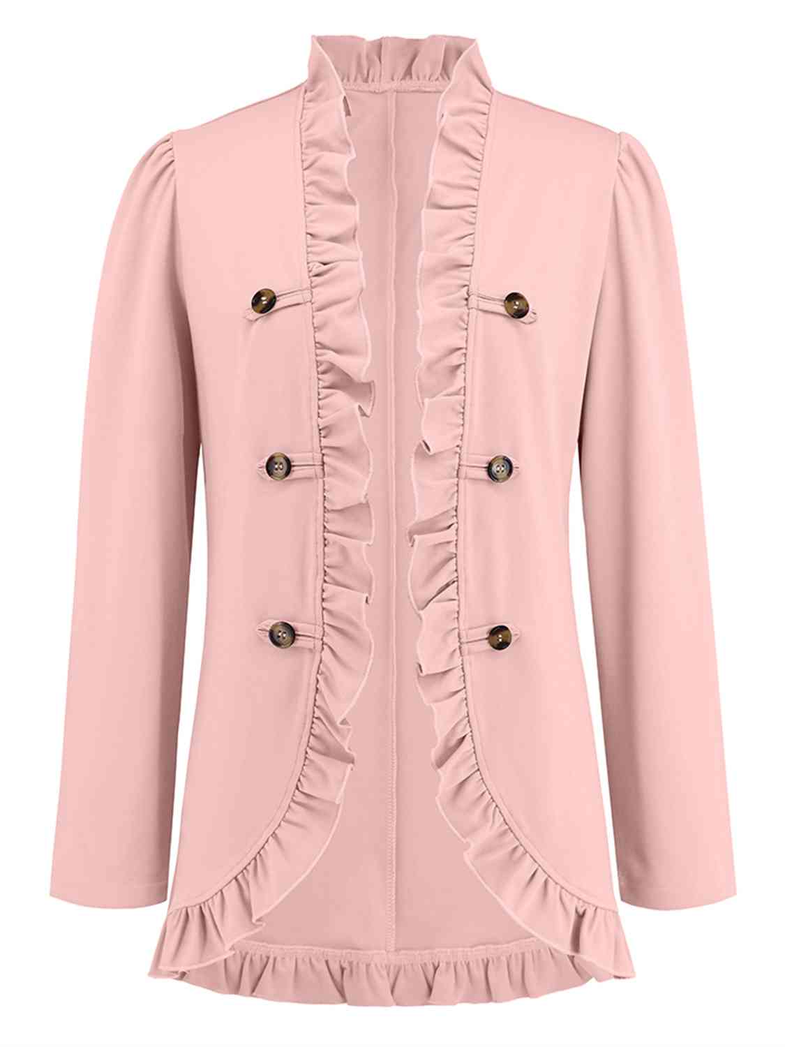 Ruffled Long Sleeve Blazer king-general-store-5710.myshopify.com