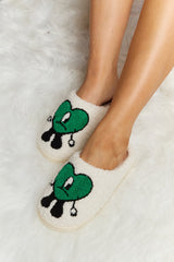 Melody Love Heart Print Plush Slippers king-general-store-5710.myshopify.com