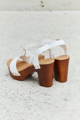 DDK Time After Time Wooden Platform Strap Heels king-general-store-5710.myshopify.com