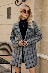 Double Take Printed Open Front Lapel Collar Cardigan with Pockets king-general-store-5710.myshopify.com