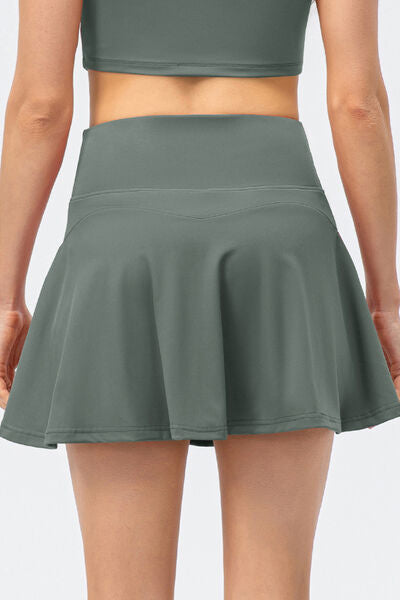 High Waist Wide Waistband Active Skirt king-general-store-5710.myshopify.com