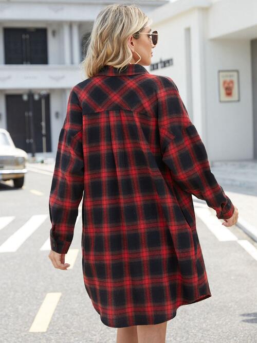 Plaid Button Up Collared Neck Shirt king-general-store-5710.myshopify.com