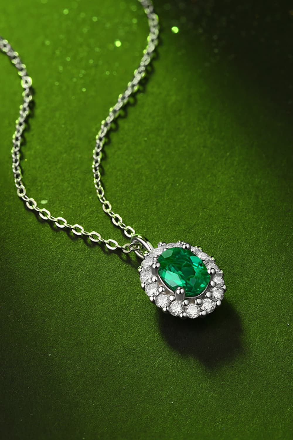1.5 Carat Lab-Grown Emerald 925 Sterling Silver Necklace king-general-store-5710.myshopify.com
