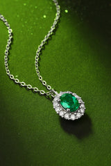 1.5 Carat Lab-Grown Emerald 925 Sterling Silver Necklace king-general-store-5710.myshopify.com