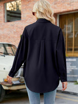 Button Up Collared Neck Long Sleeve Shirt king-general-store-5710.myshopify.com