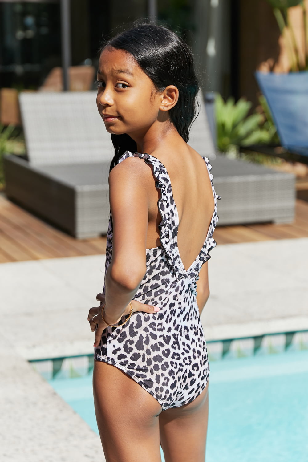 Marina West Swim Float On Ruffled One-Piece in Cat king-general-store-5710.myshopify.com