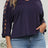 Plus Size Cutout Three-Quarter Sleeve Blouse king-general-store-5710.myshopify.com