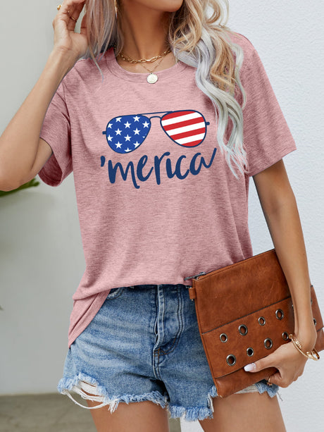 US Flag Glasses Graphic Tee king-general-store-5710.myshopify.com