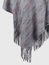 Fringe Hem Hooded Poncho king-general-store-5710.myshopify.com