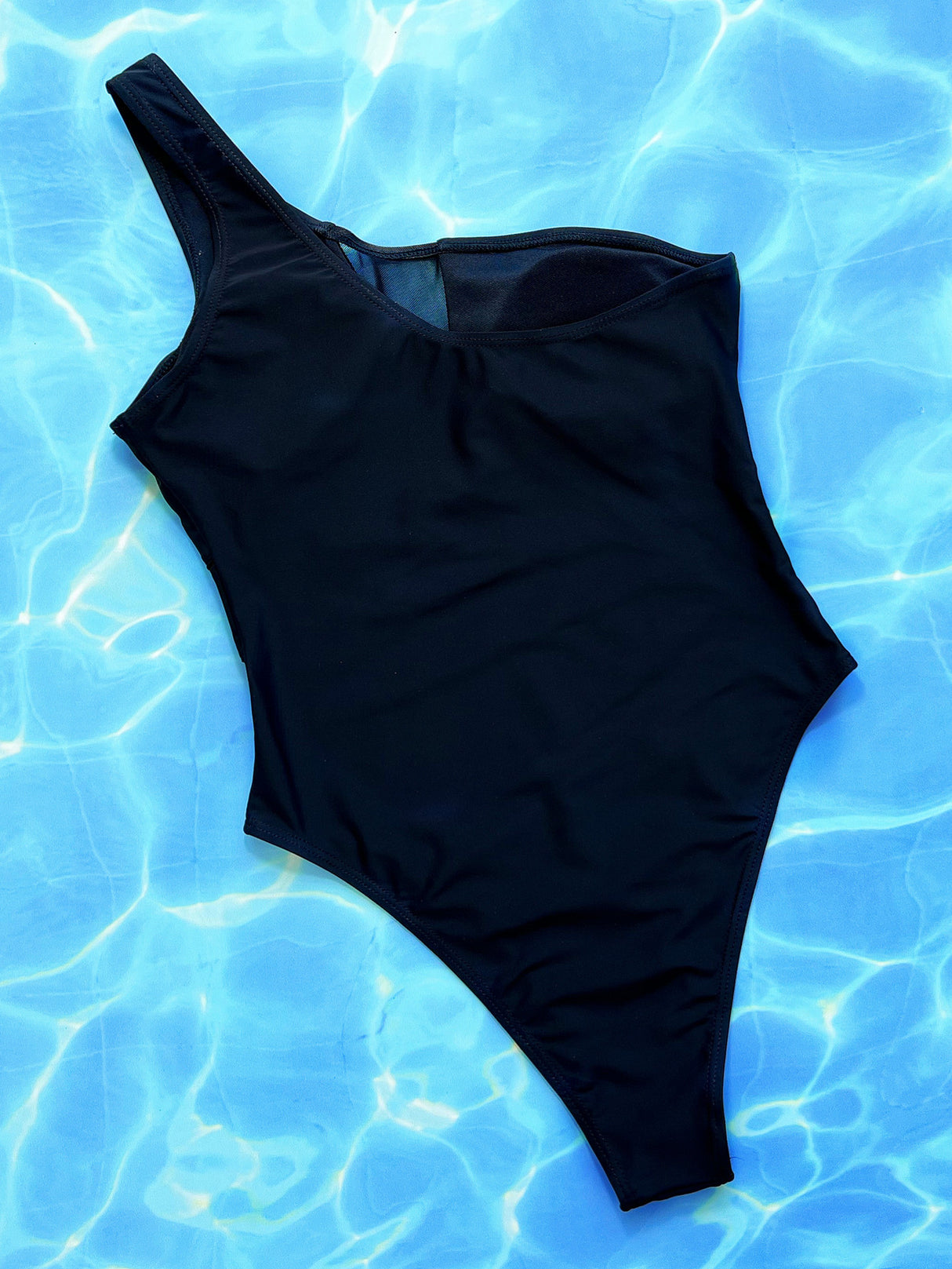 One-Shoulder Sleeveless One-Piece Swimsuit king-general-store-5710.myshopify.com