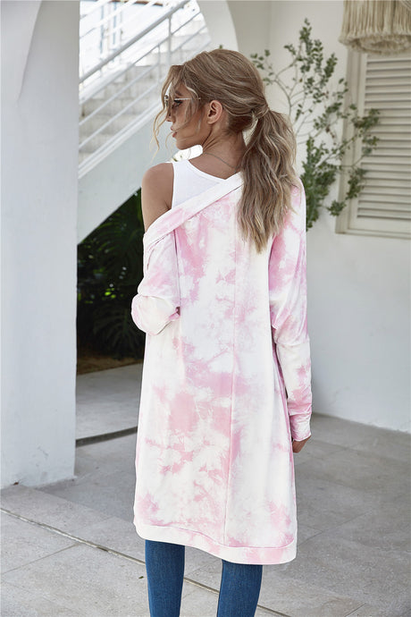 Tie-Dye Open Front Longline Cardigan king-general-store-5710.myshopify.com