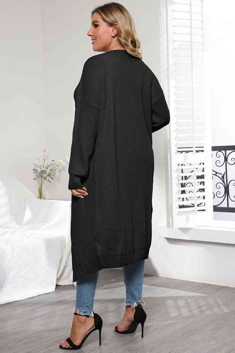 Plus Size Open Front Long Sleeve Cardigan king-general-store-5710.myshopify.com
