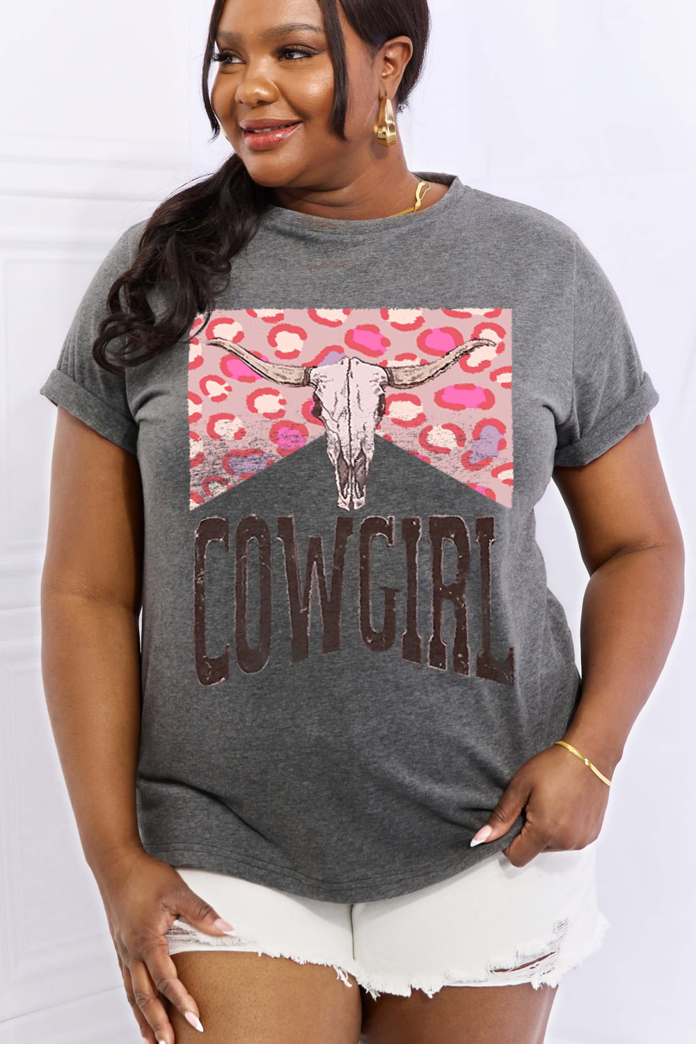 Simply Love Full Size COWGIRL Graphic Cotton Tee king-general-store-5710.myshopify.com