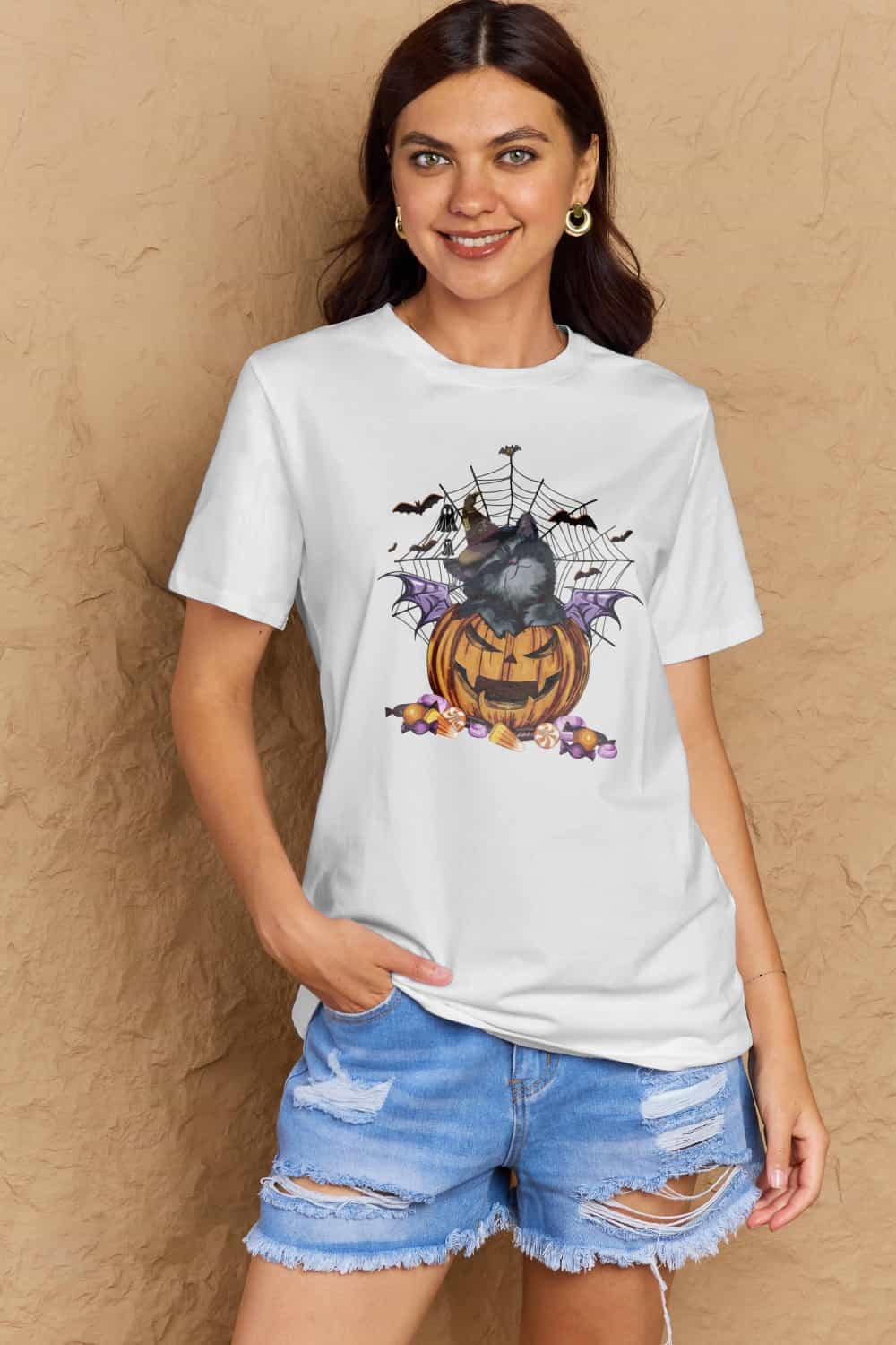 Simply Love Full Size Jack-O'-Lantern Graphic T-Shirt king-general-store-5710.myshopify.com