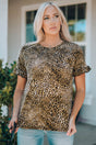 Women Leopard Short Flounce Sleeve Tee king-general-store-5710.myshopify.com