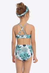 Botanical Print Ruffled Two-Piece Swim Set king-general-store-5710.myshopify.com