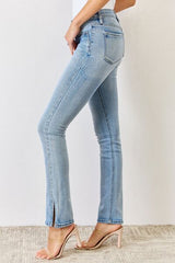 Kancan Full Size Mid Rise Y2K Slit Bootcut Jeans king-general-store-5710.myshopify.com