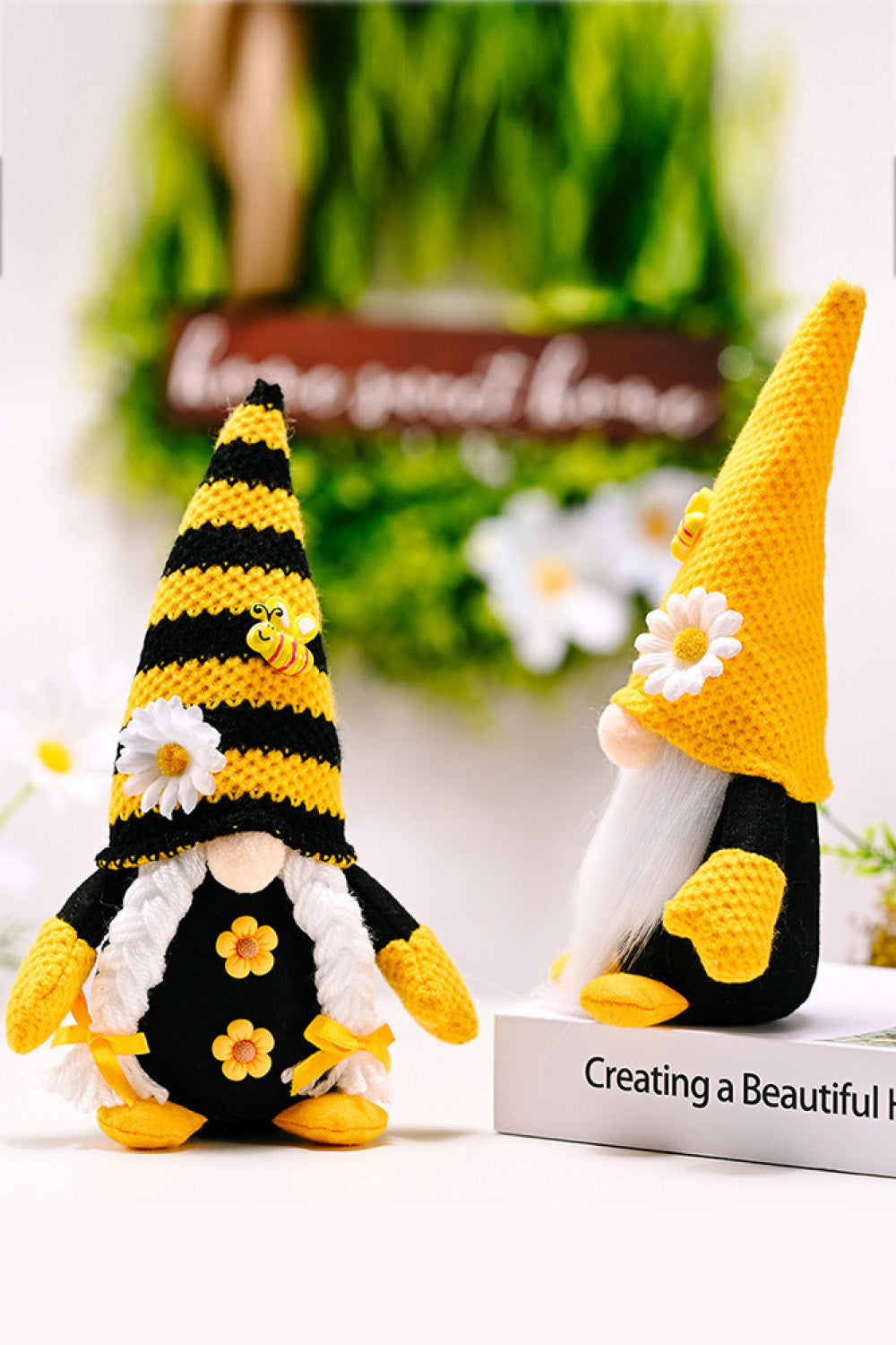 Bee and Flower Decor Faceless Gnome king-general-store-5710.myshopify.com