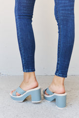 Weeboo Cherish The Moments Contrast Platform Sandals in Misty Blue king-general-store-5710.myshopify.com