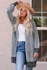 Heathered Open Front Longline Cardigan king-general-store-5710.myshopify.com