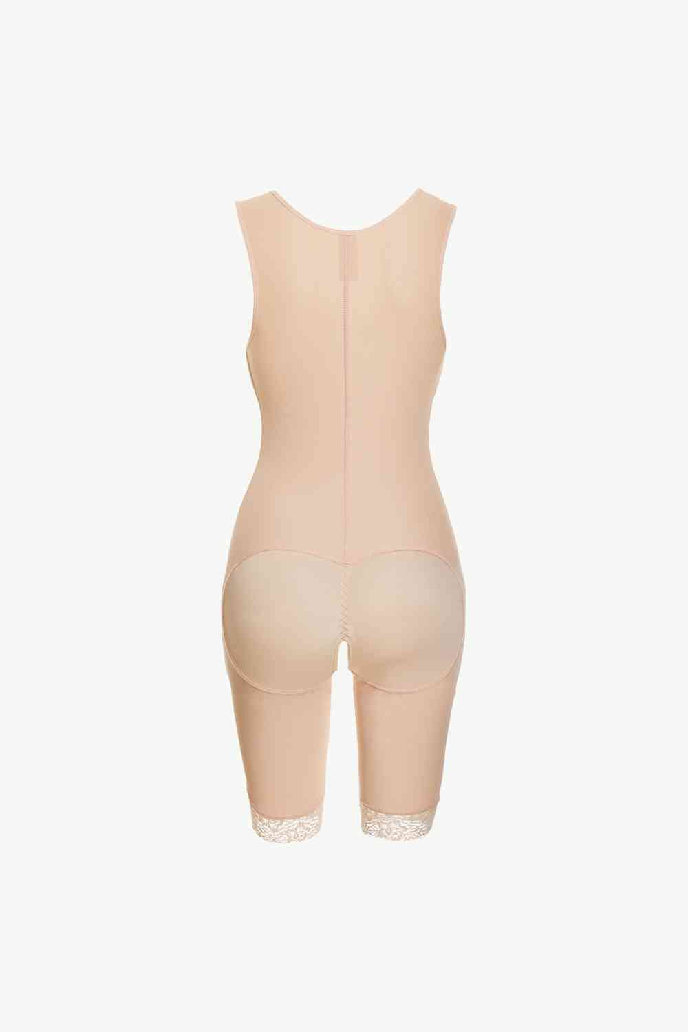 Full Size Lace Trim Shapewear with Zipper king-general-store-5710.myshopify.com