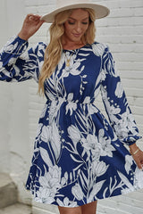 Floral Round Neck Balloon Sleeve Mini Dress king-general-store-5710.myshopify.com