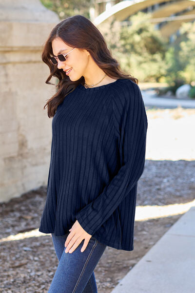 Basic Bae Full Size Ribbed Round Neck Long Sleeve Knit Top king-general-store-5710.myshopify.com