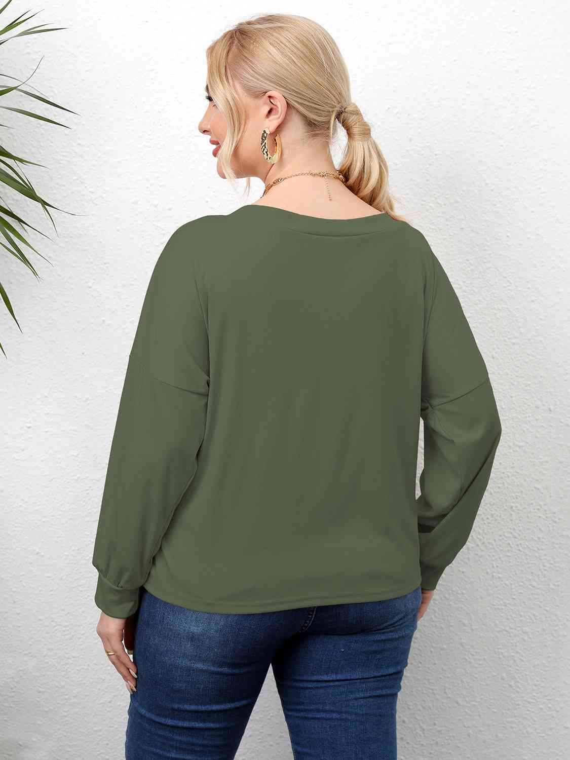 Plus Size Twisted Drop Shoulder T-Shirt king-general-store-5710.myshopify.com