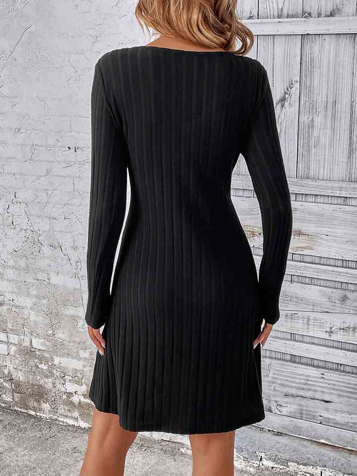 V-Neck Long Sleeve Mini Dress king-general-store-5710.myshopify.com