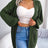 Cable-Knit Open Front Pocketed Cardigan king-general-store-5710.myshopify.com