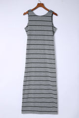 Striped Slit Sleeveless Maxi Dress king-general-store-5710.myshopify.com