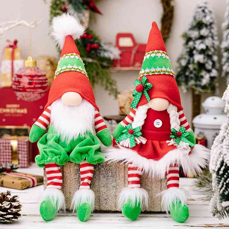 Striped Christmas Faceless Gnome king-general-store-5710.myshopify.com