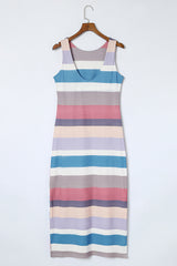 Striped Slit Sleeveless Maxi Dress king-general-store-5710.myshopify.com