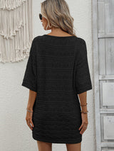 Openwork V-Neck Mini Knit Dress king-general-store-5710.myshopify.com