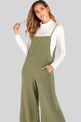 Full Size Cropped Wide Leg Overalls with Pockets king-general-store-5710.myshopify.com