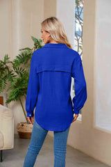 Collared Neck Buttoned Long Sleeve Shirt king-general-store-5710.myshopify.com