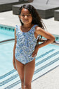 Marina West Swim Bring Me Flowers V-Neck One Piece Swimsuit In Thistle Blue king-general-store-5710.myshopify.com