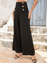 Buttoned High Waist Relax Fit Long Pants king-general-store-5710.myshopify.com