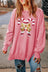 Sequin Candy Cane Round Neck Slit Sweatshirt king-general-store-5710.myshopify.com