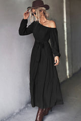 Belted One-Shoulder Tiered Maxi Dress king-general-store-5710.myshopify.com